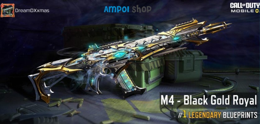 اسکین لجندری M4 Black Gold Royal