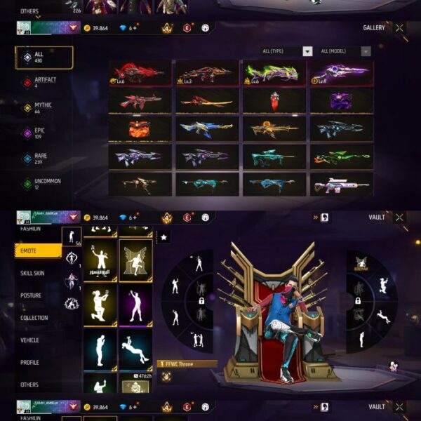 اکانت فری فایر کد 3